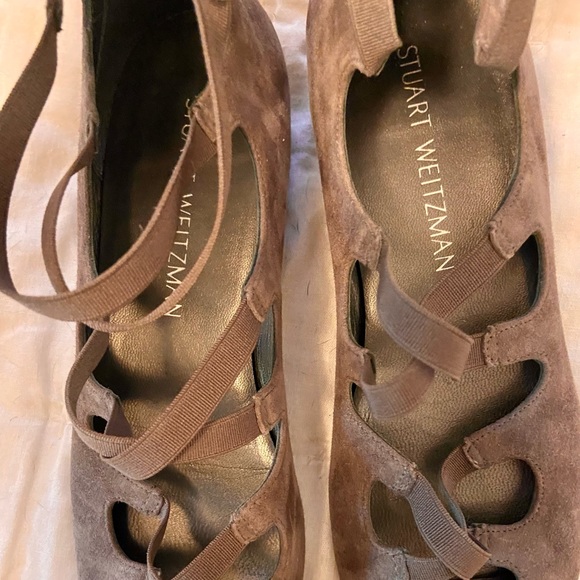 NEW W BOX 7.5 Adorable Stuart Weitzman Strappy Flats with High Ankle - Picture 8 of 10